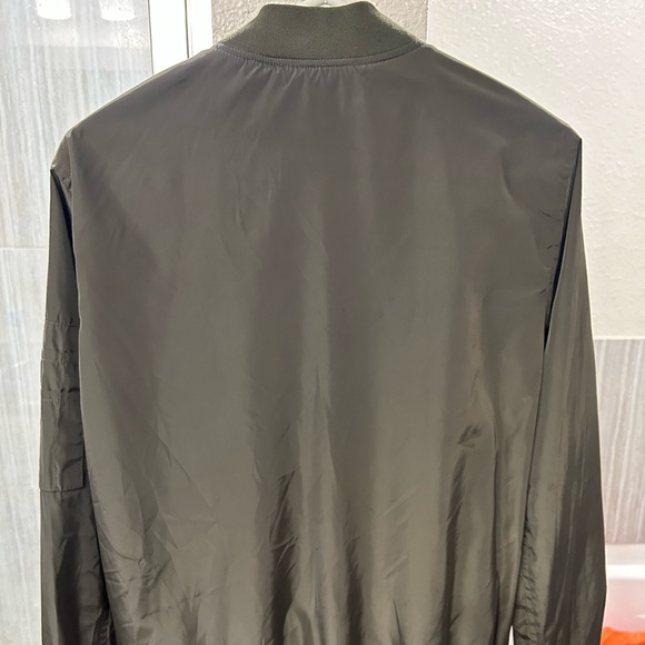 Military Green Bomber Jacket - Picture 3 of 3